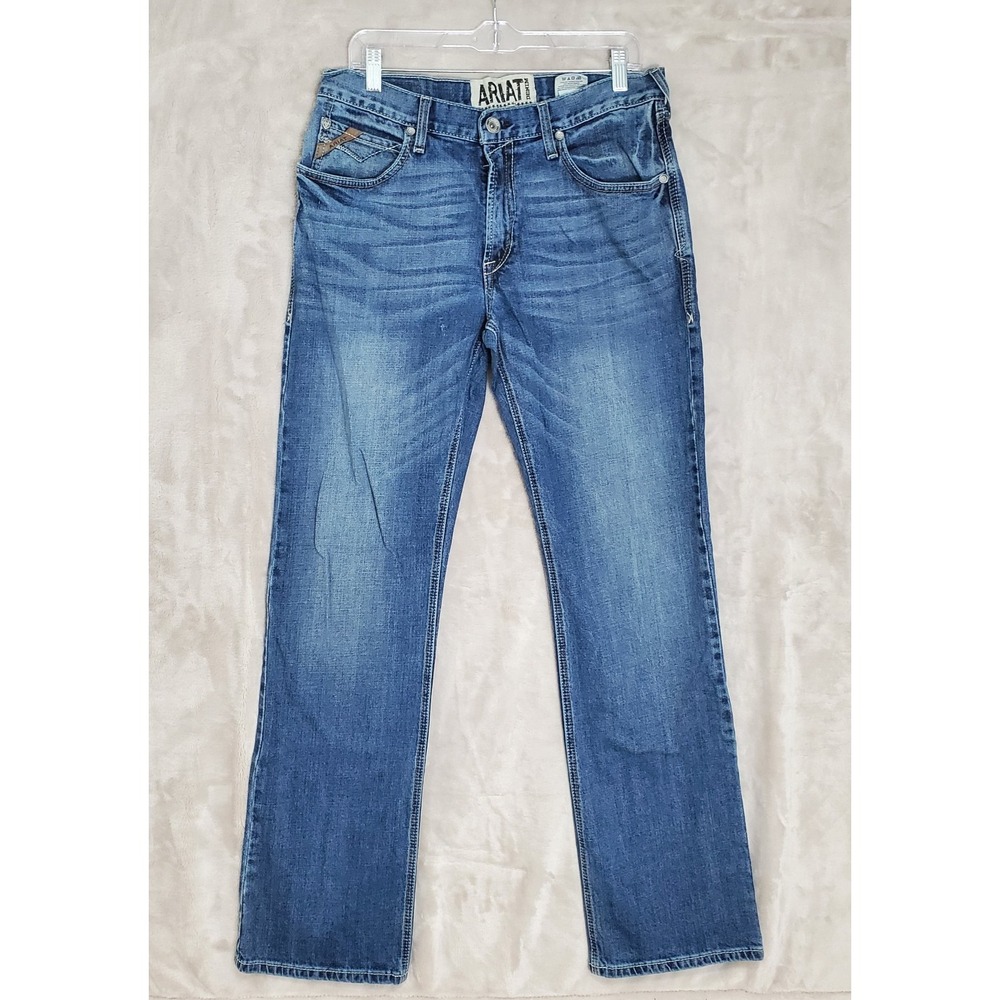 Ariat M4 Low Rise Boot Jeans Mens 32x34 Blue Medium Wash Relaxed Bootcut Denim